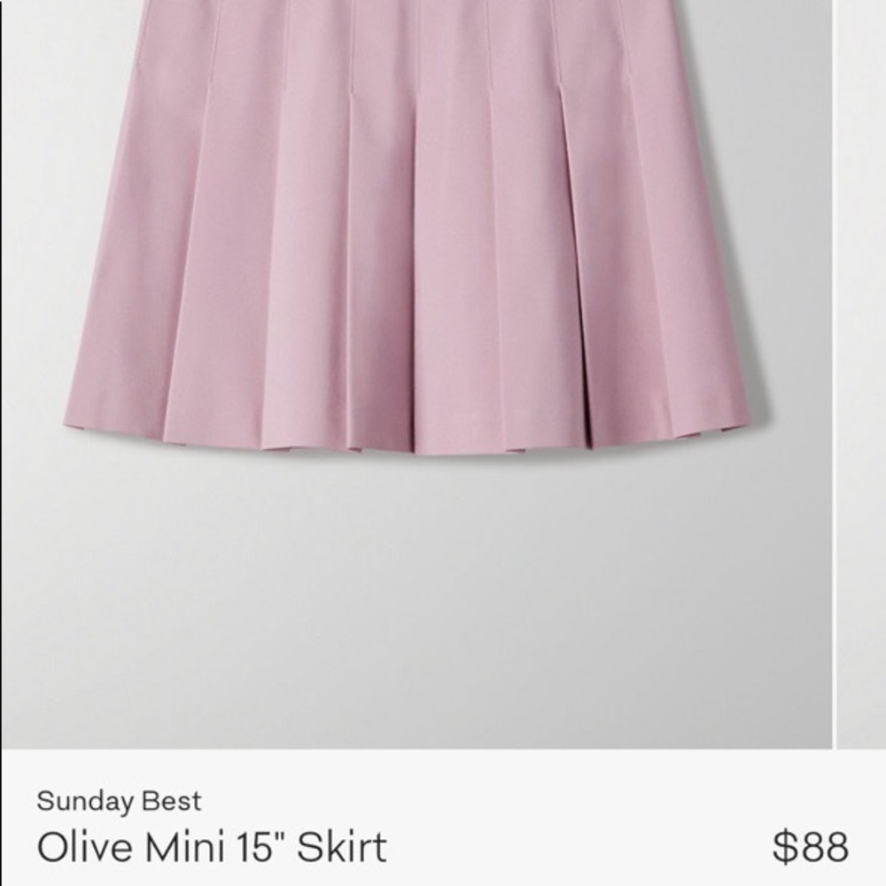 Aritzia Olive mini skirt